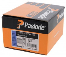 Paslode 16mm IM65 Straight 16GA Electro Galvanised Brad Nails Qty 2,000 - 2 x Fuel Cells - 921585